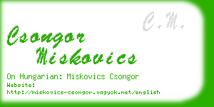 csongor miskovics business card